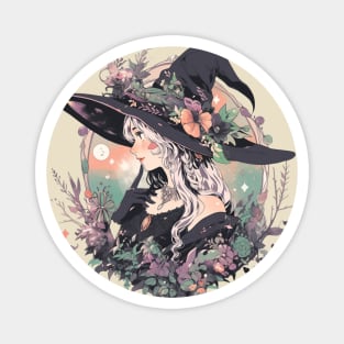 Cute Garden Witch Magnet